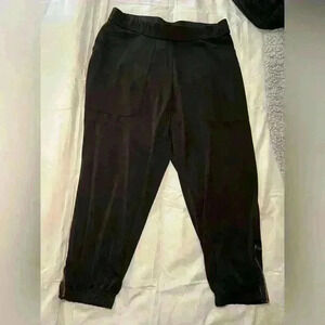 Black ankle zipper pants by Lisa Rinna